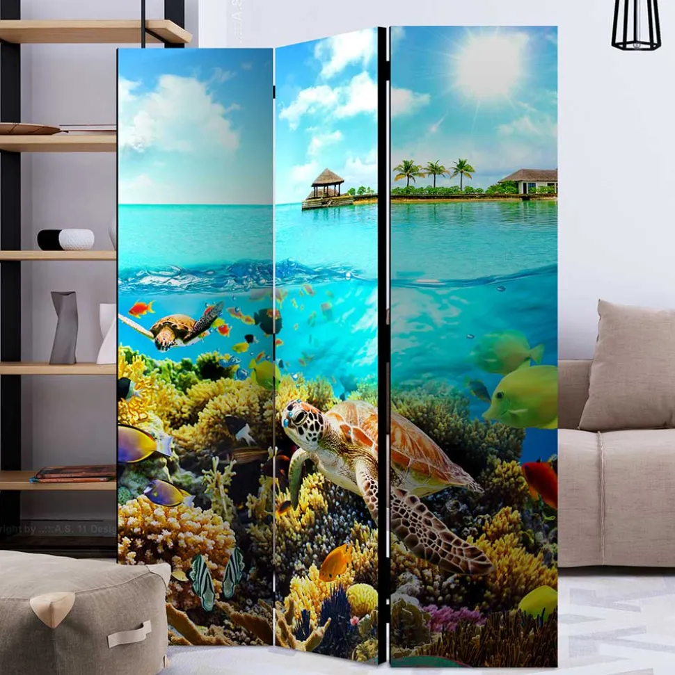 Foto Paravent Riff Bewohner & Trauminsel - Tarantro