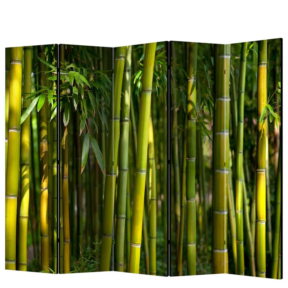 Fotodruck Paravent Bambus Halme & Blätter - Lecodas