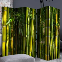 Fotodruck Paravent Bambus Halme & Blätter - Lecodas