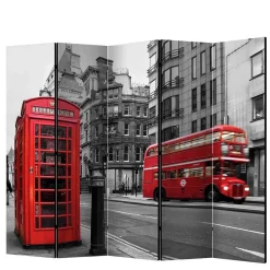 Fotodruck Paravent London Telefonzelle Bus - Lioscas