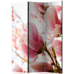 Fotodruck Paravent mit Motiv Pinke Magnolien - Amuting