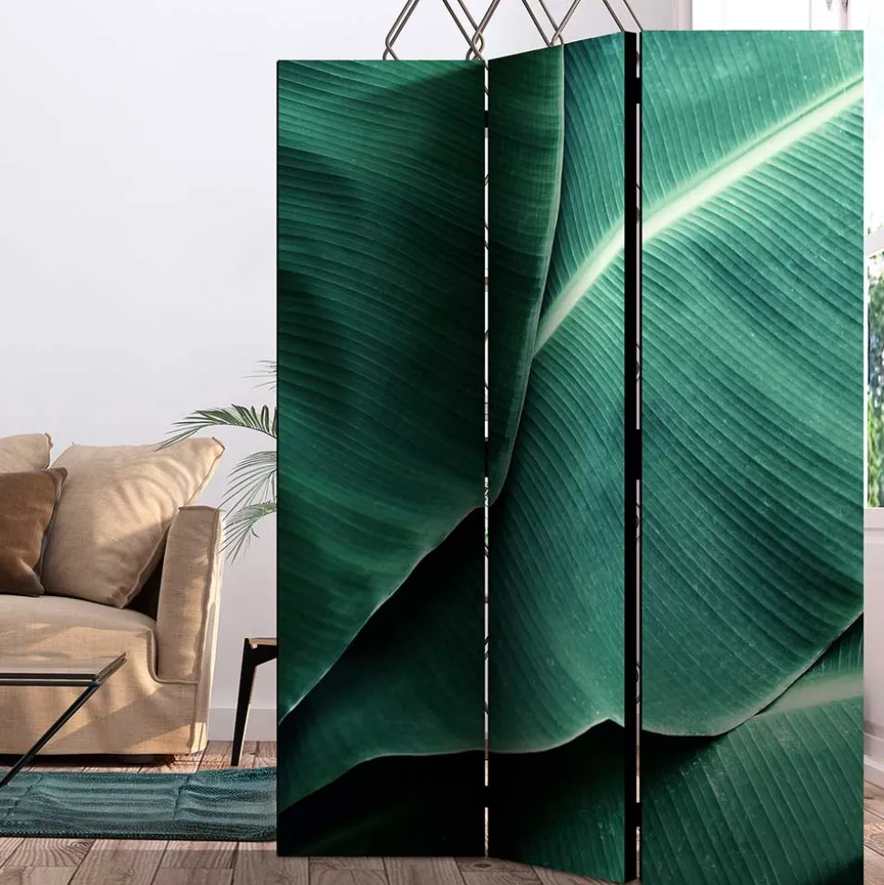 Fotomotiv Paravent mit Close Up Bananenblätter - Yanicol