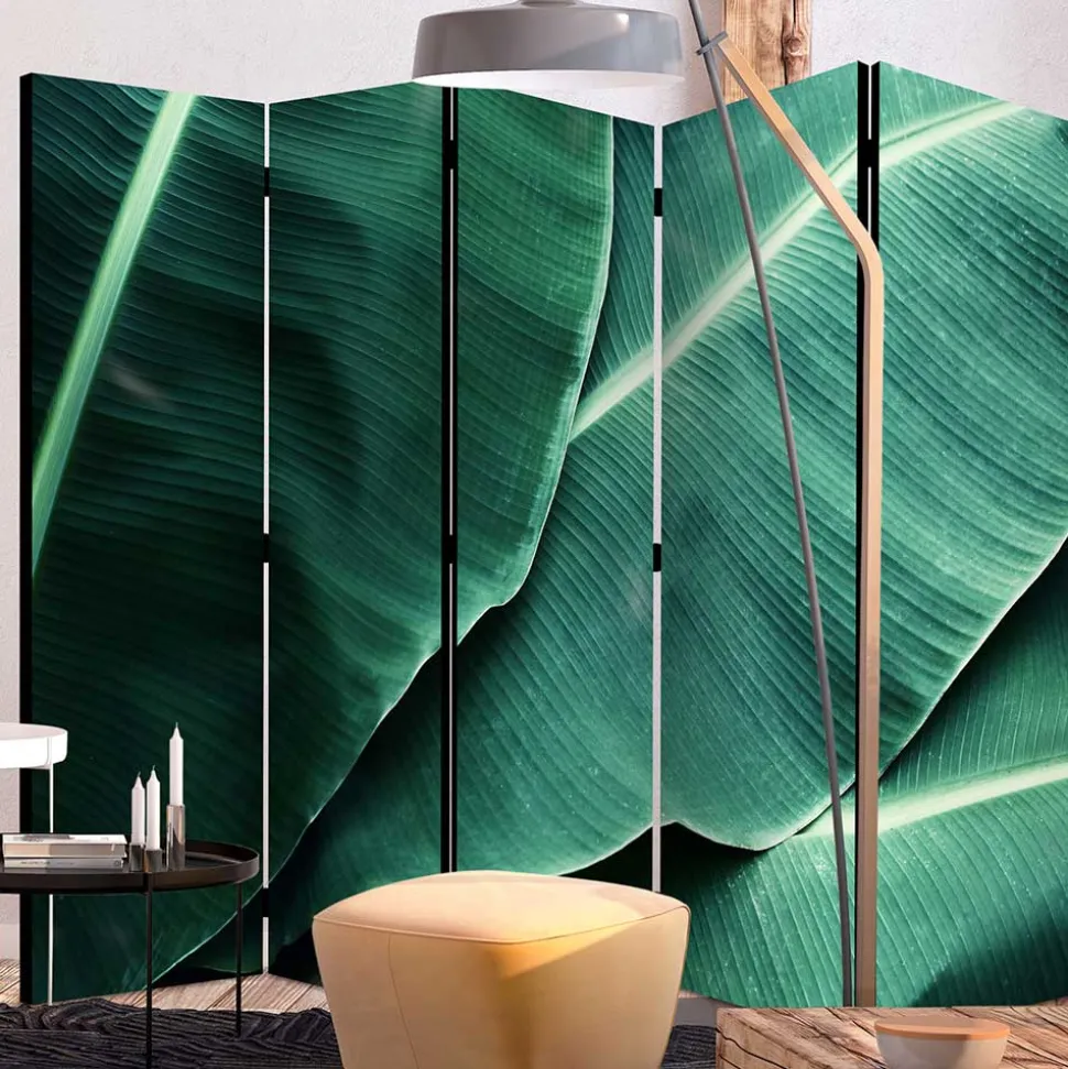 Fotomotiv Paravent mit Close Up Bananenblätter - Yanicol