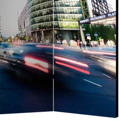 Fotoprint Paravent Hochhäuser & Straße - Janna