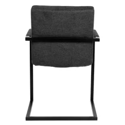 Freischwinger Sessel in Anthrazit & Schwarz - Tressur (2er Set)