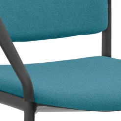 Freischwinger Stapelstuhl in Türkis Stoff - Alino
