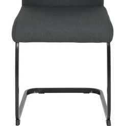 Freischwingerstühle in Anthrazit & Schwarz - Wady (Set)