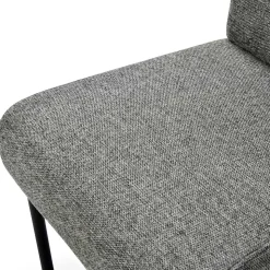 Freischwingerstühle in Grau Strukturstoff - Pizaras (2er Set)