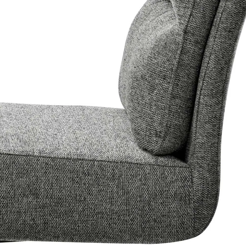 Freischwingerstühle in Grau Strukturstoff - Pizaras (2er Set)