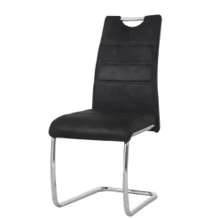 Freischwingerstühle in Schwarz - Miolosan (4er Set)