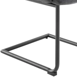 Freischwinger-Tischsessel in Anthrazit - Jamesson (2er Set)