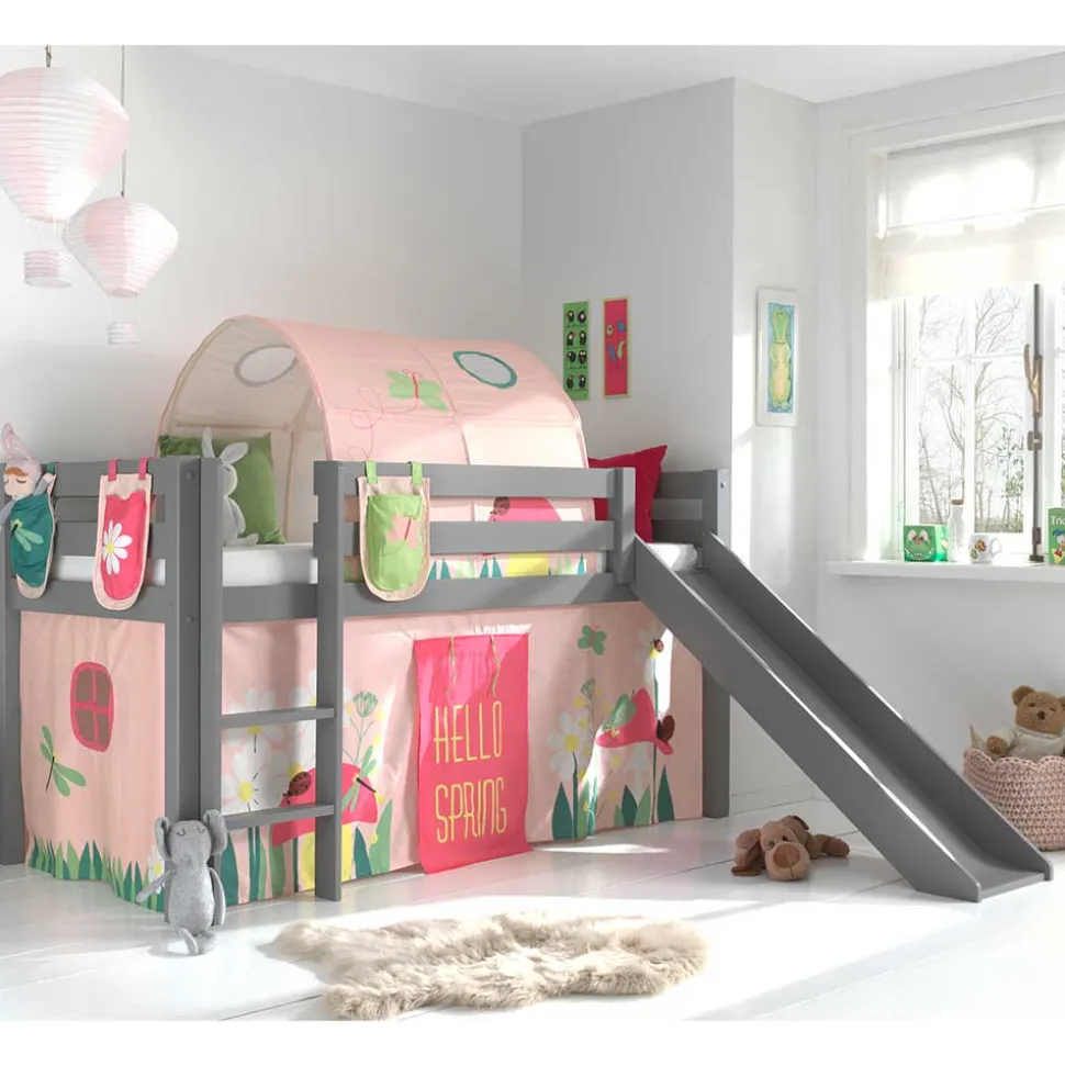 Frühling Spielbett mit Tunnel & Rutsche - Barosio