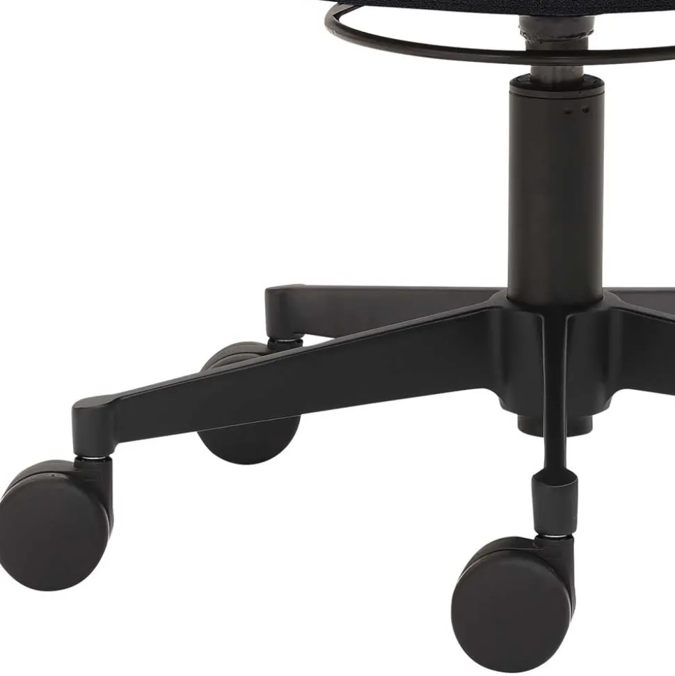 Funktioneller Arbeitshocker mit Lehne & Drehgestell - Kenzy