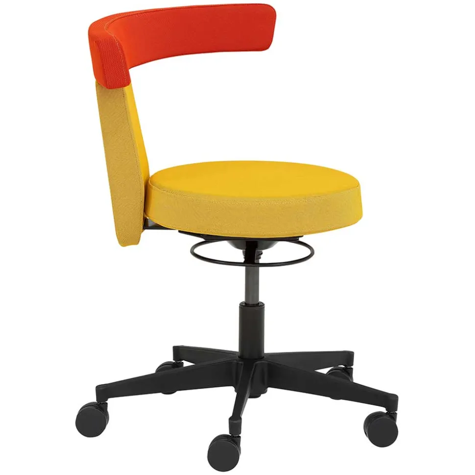 Funktioneller Drehhocker in Gelb & Orange - Marony