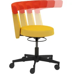 Funktioneller Drehhocker in Gelb & Orange - Marony