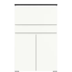 Funktioneller Schuhschrank mit zwei Türen & Klappe - Suad