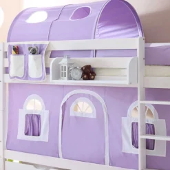 Funktionelles Etagenbett in Weiß mit Lila - Fistranco