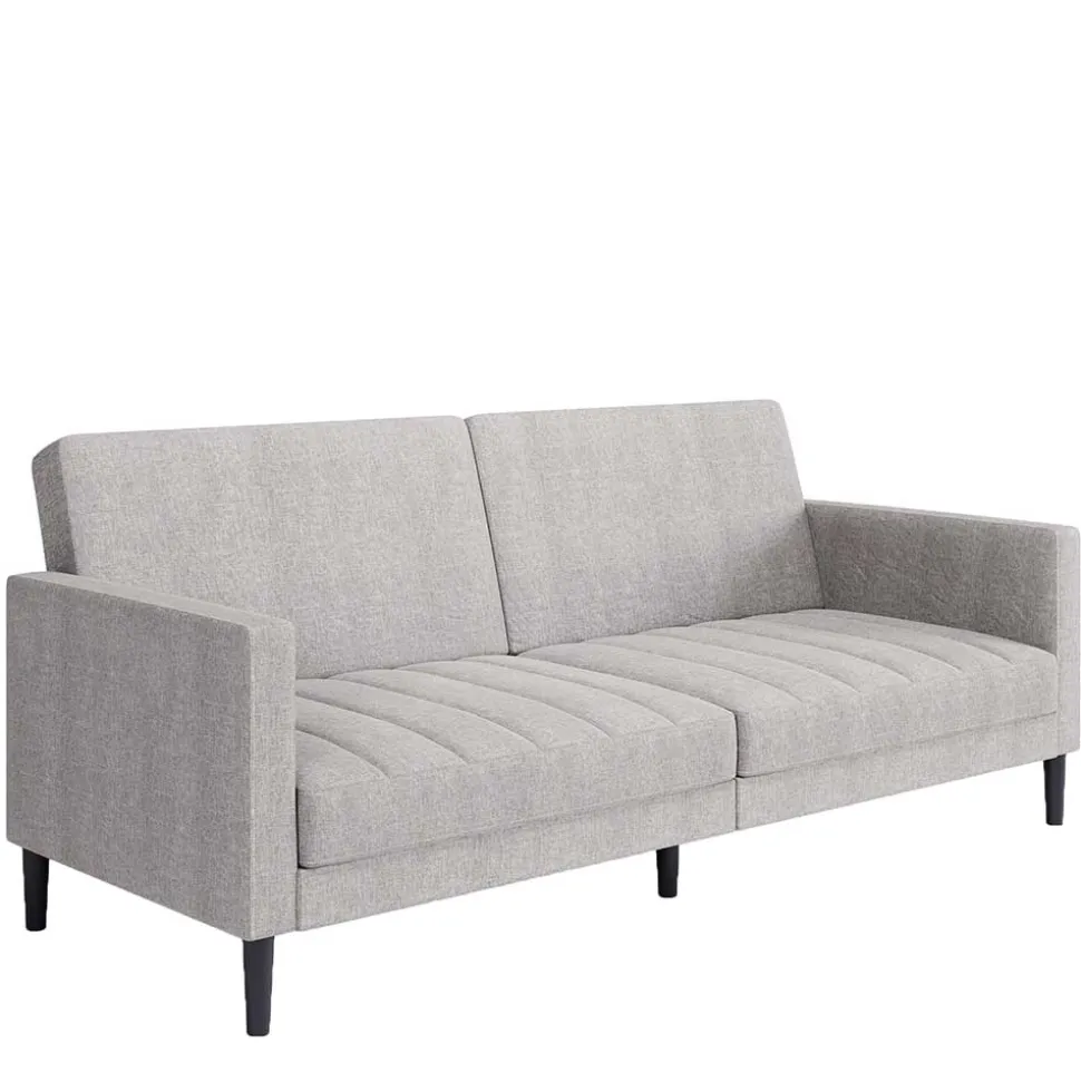 Funktionscouch in Hellgrau und Schwarz - Logion