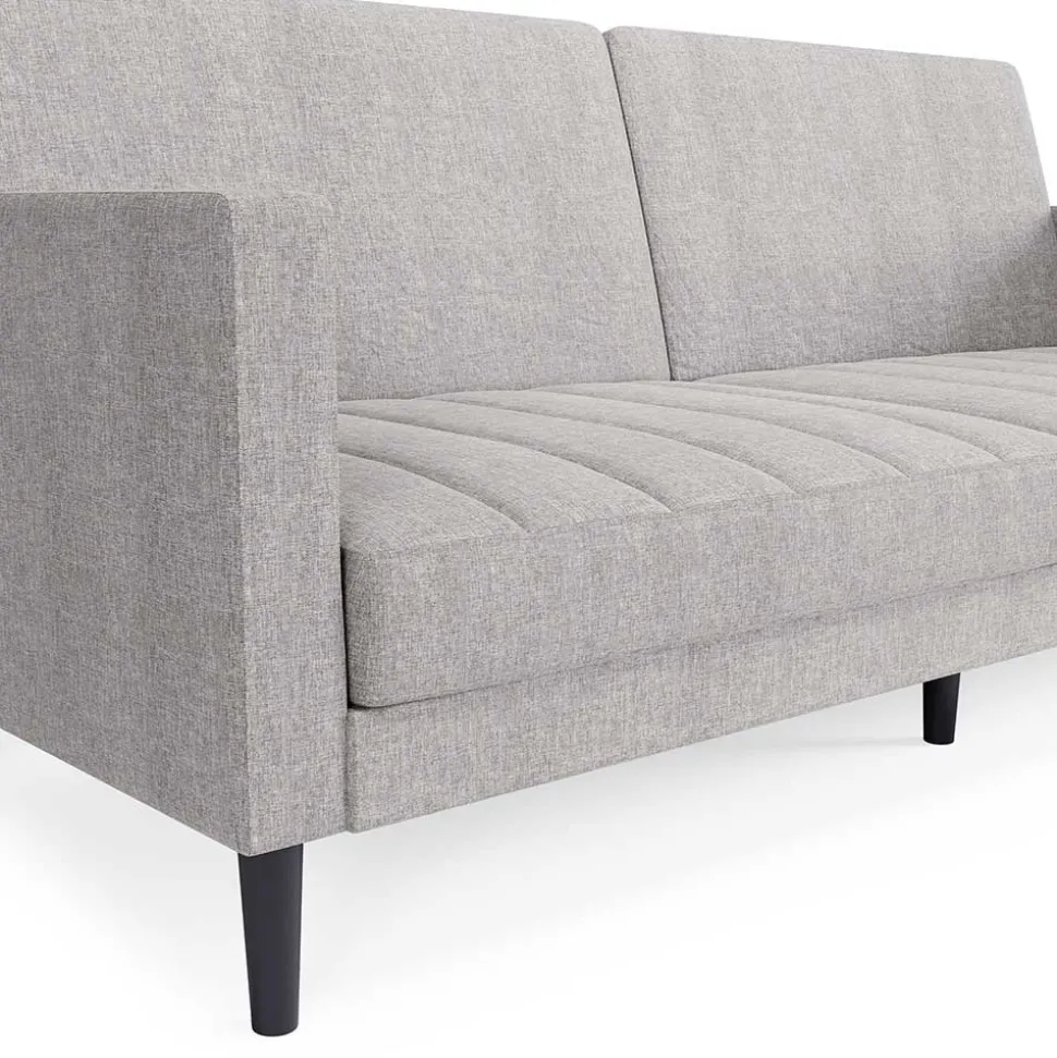 Funktionscouch in Hellgrau und Schwarz - Logion