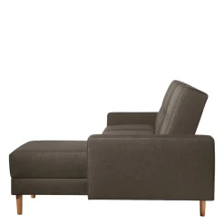 Funktionsecksofa in Braun mit Erle - Iljona (zweiteilig)