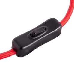 Galgen Design Tischleuchte in Schwarz Rot - Lacuva