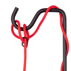 Galgen Design Tischleuchte in Schwarz Rot - Lacuva