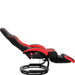 Gaming Stuhl mit Ringgestell in Schwarz mit Rot - Crentin