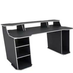 Gaming-Computertisch in Anthrazit mit Weiß - Couras