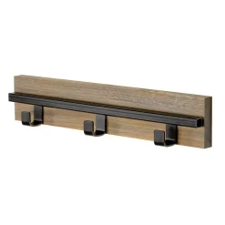 Garderobe aus Eiche & Stahl Schwarz - Dezadan