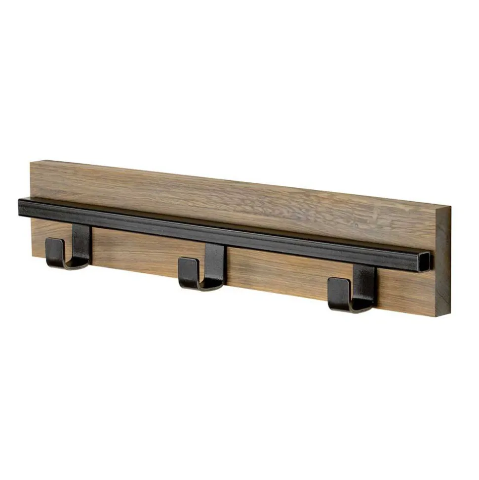 Garderobe aus Eiche & Stahl Schwarz - Dezadan