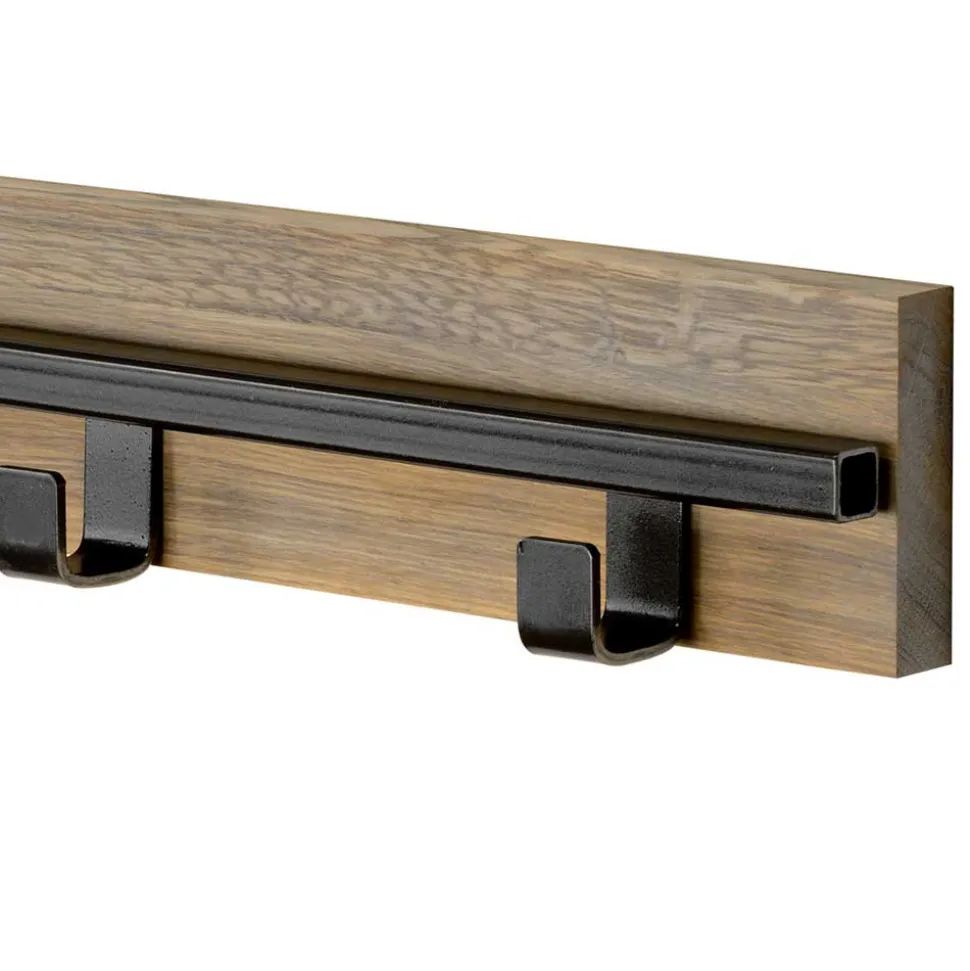 Garderobe aus Eiche & Stahl Schwarz - Dezadan