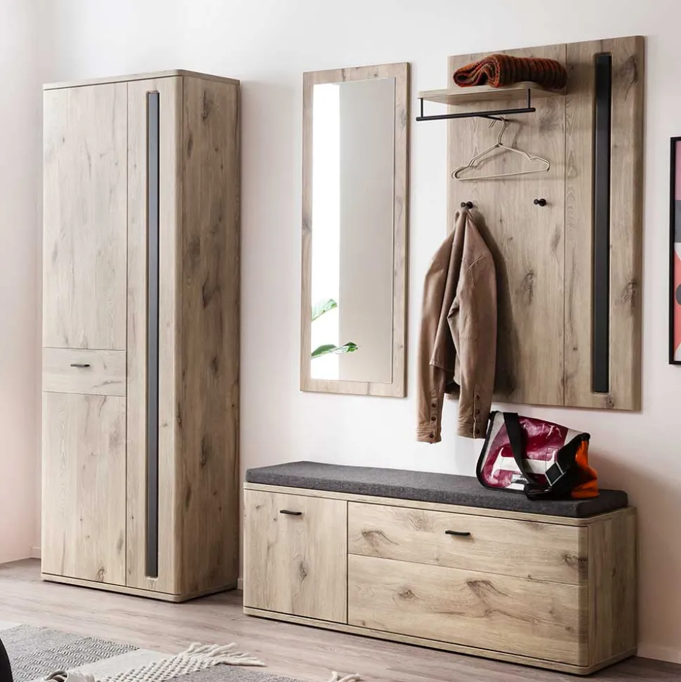 Garderobe Flurmöbel Set modern - Baiamare (vierteilig)