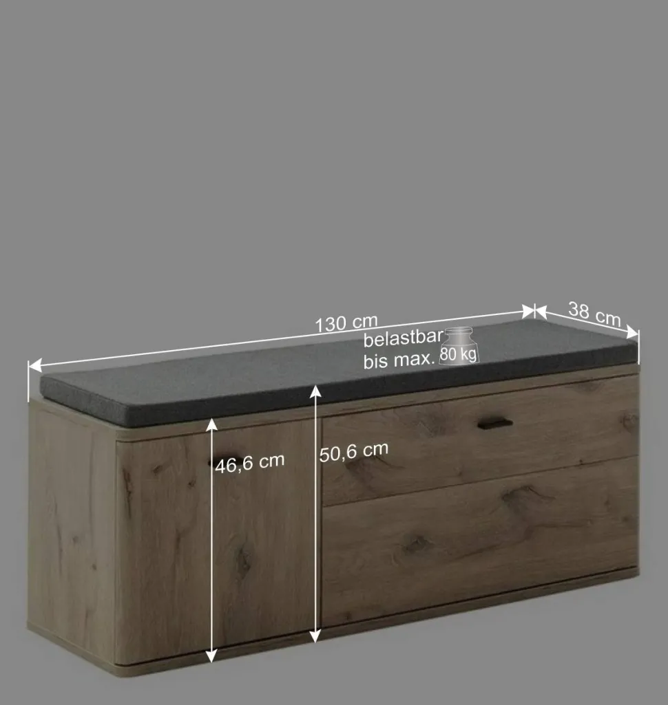 Garderobe Flurmöbel Set modern - Baiamare (vierteilig)