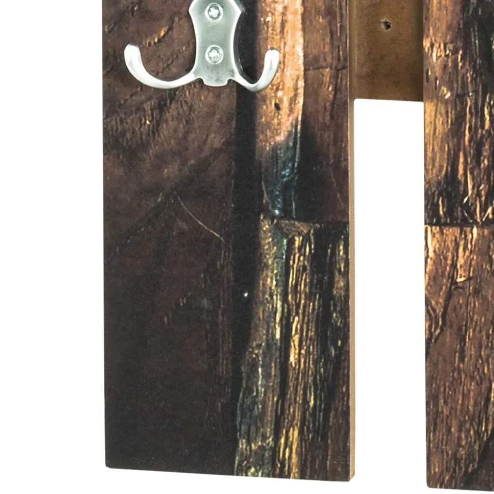 Garderobe in Holzoptik Antik & Silber - Maggio