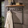 Garderobe mit 16 Haken und Stange - Drucana