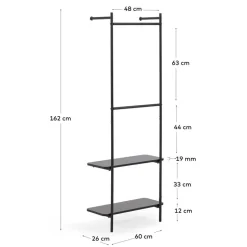 Garderobe mit Schuhablage für die Wandmontage - Lakrym