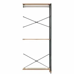 Garderobe Regal mit 2 Stangen & 10 Fächern - Elisanne