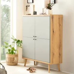 Garderobe und Highboard Set - Oliva (zweiteilig)