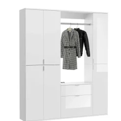 Garderoben Block mit Stange 152 cm breit - Ejulia (dreiteilig)