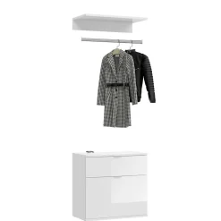 Garderoben Block mit Stange 152 cm breit - Ejulia (dreiteilig)