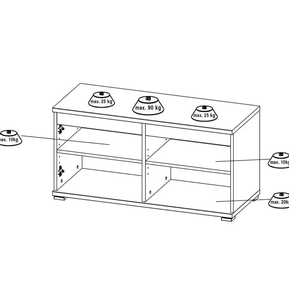 Garderoben Möbel Set in Wildeiche - Orsecca (dreiteilig)