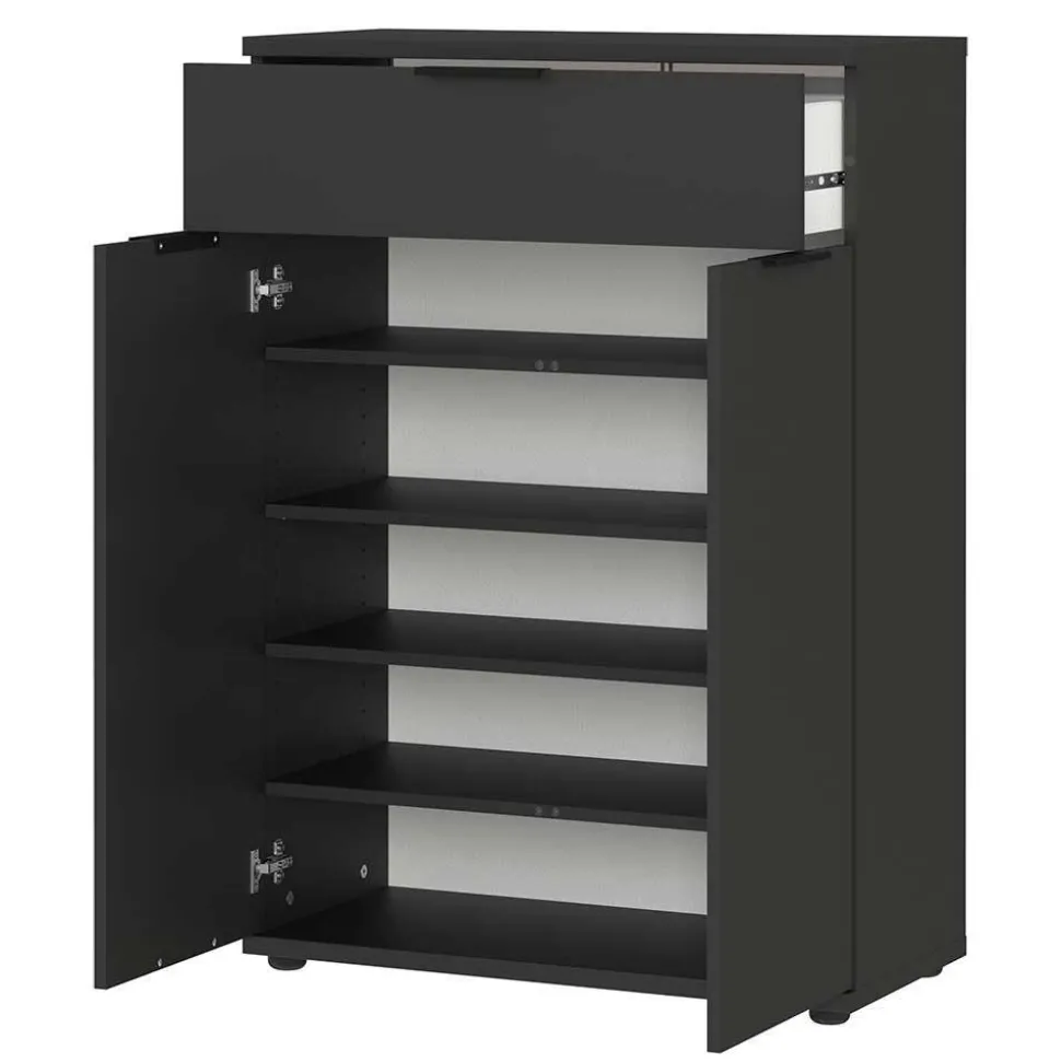 Garderoben Möbelset in Dunkelgrau - Tarlotta (dreiteilig)