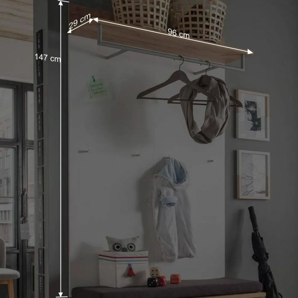 Garderoben Paneel und Bank - Vicanossa (zweiteilig)