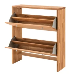 Garderoben Schuhschrank Delvestra aus Wildeiche Massivholz