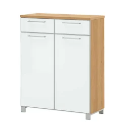 Garderoben Schuhschrank Wynoca in Weiß Glas beschichtet