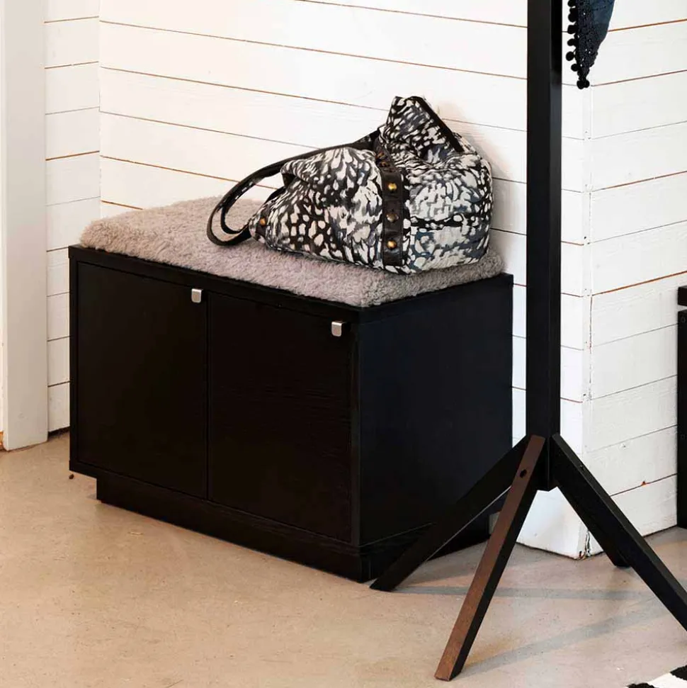 Garderobenbank Geskan in Schwarz