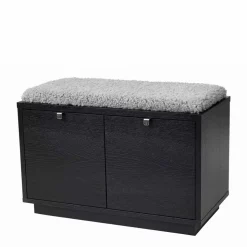 Garderobenbank Geskan in Schwarz