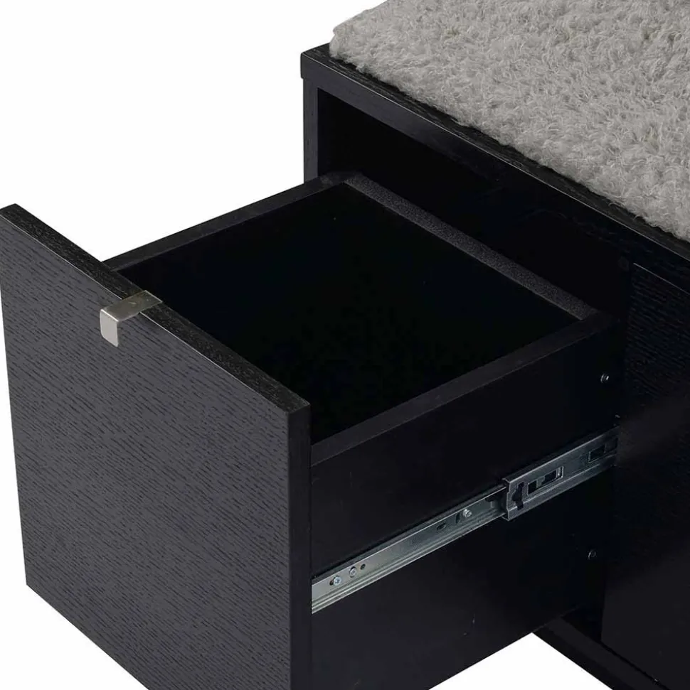 Garderobenbank Geskan in Schwarz