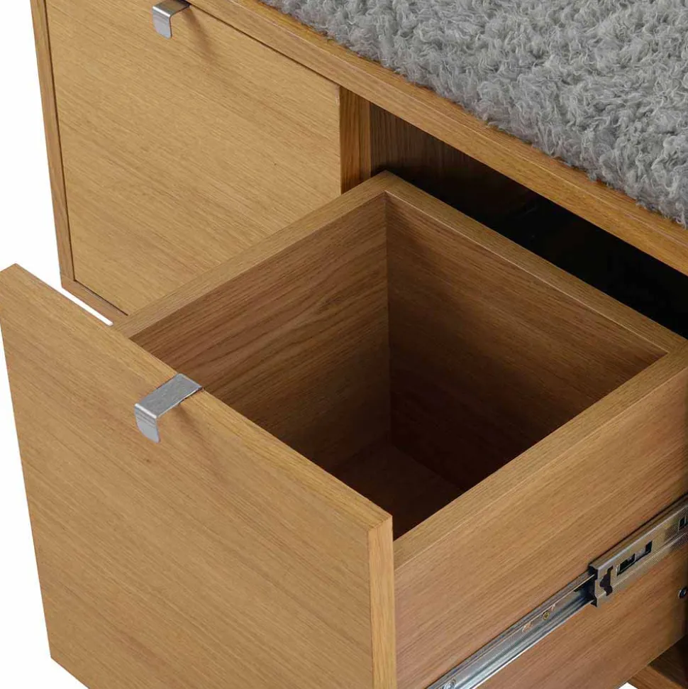 Garderobenbank Helvana mit Eiche furniert