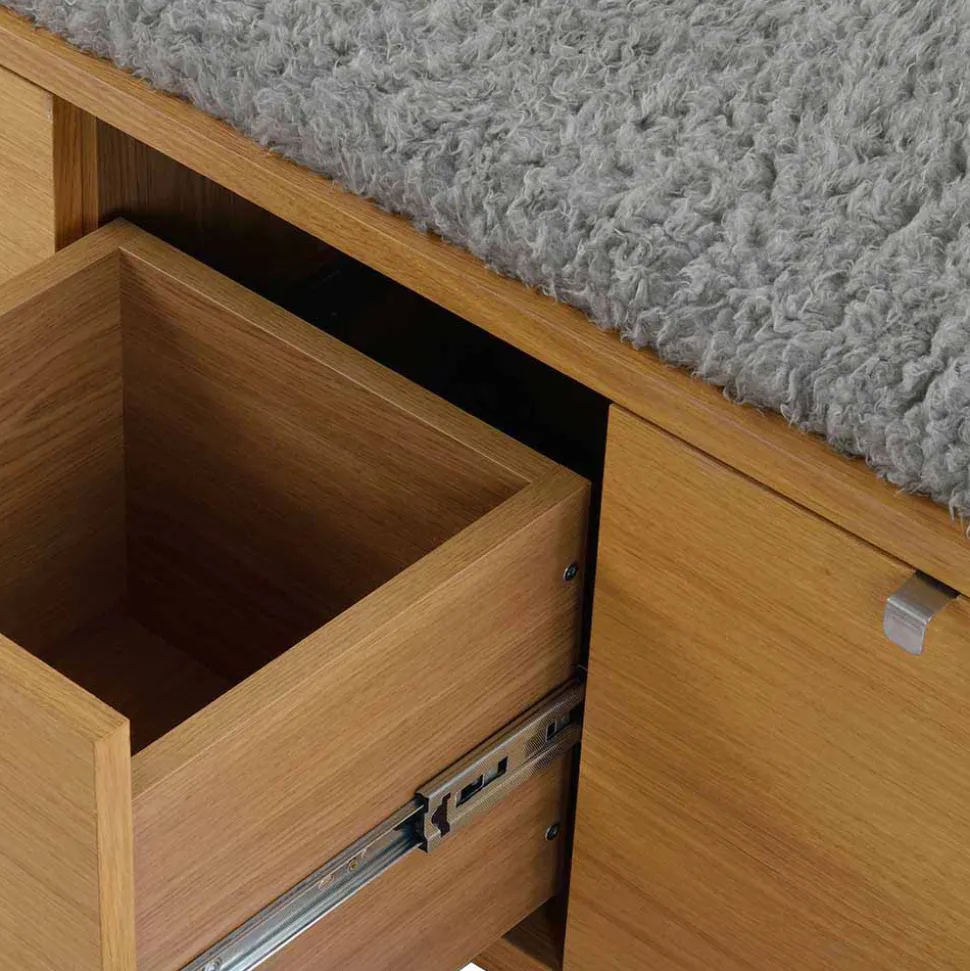 Garderobenbank Helvana mit Eiche furniert